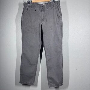 Carhartt‎  36x34 Rugged Flex Relaxed Fit Canvas Work Pants Gray BN2291-M Mens